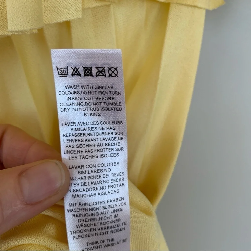 ASOS Light Yellow Pleated‎ Dress Size 2 NWT